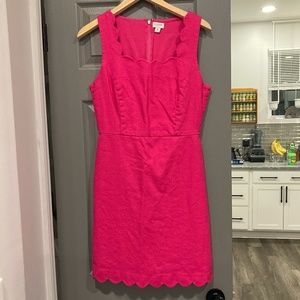 J. Crew Pink Scallop Dress (size 6)